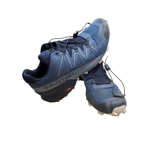 Salomon Men's Trail Running SPEEDCROSS 5 Hiking Blue Black Size 10 - Picture 1 of 7